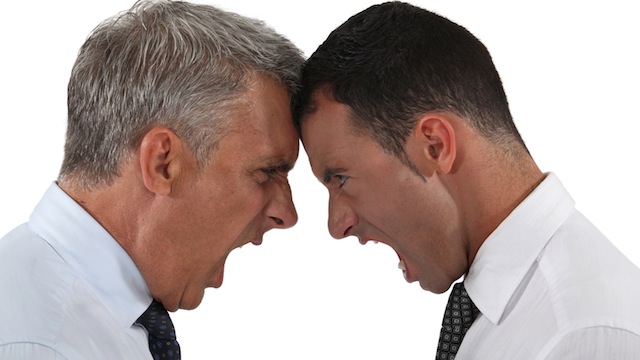 Two businessmen having an argument
